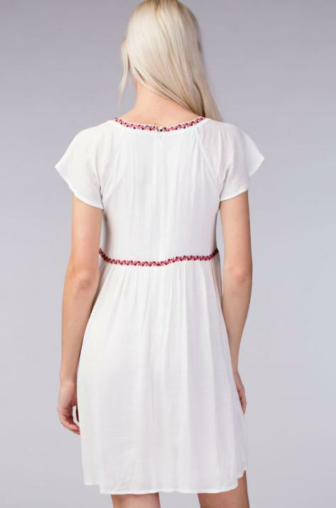 White Boho Dress