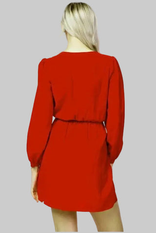 Long Sleeve Wrap Dress 