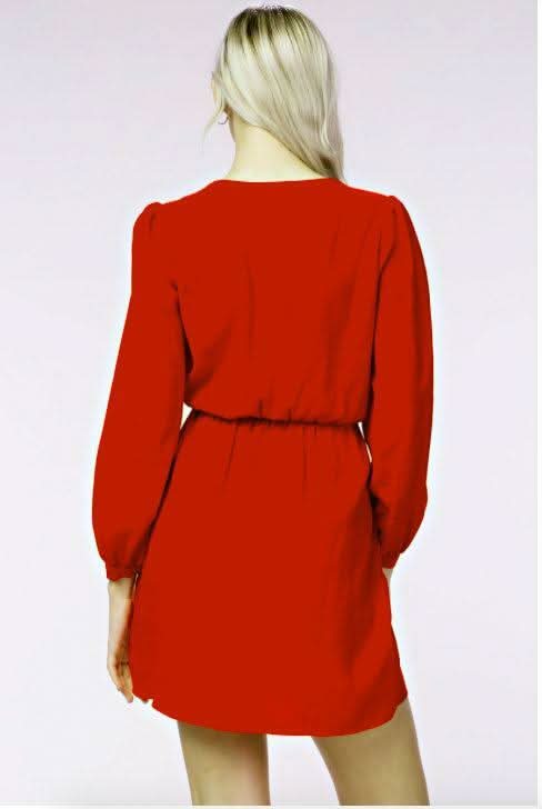 Long Sleeve Wrap Dress 