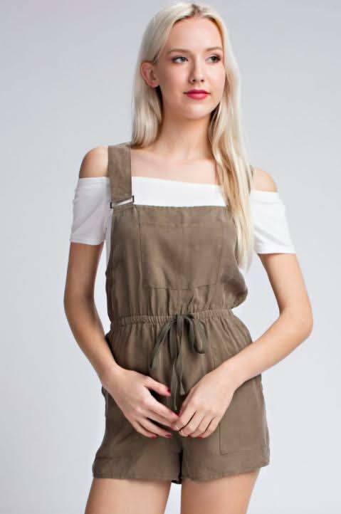 Olive Overall Romper