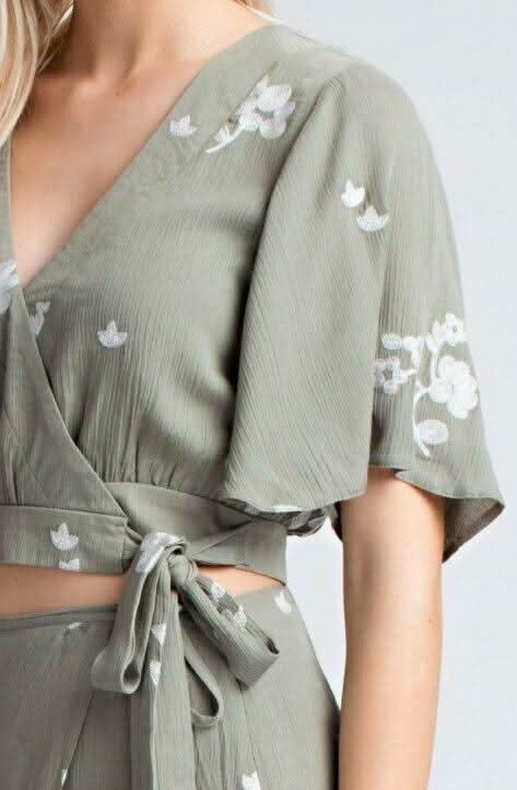 Lexington Sage Two Piece Maxi Dress -  BohoPink