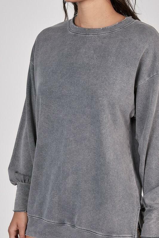 Before You Go Grey Pullover Sweatshirt -  BohoPink