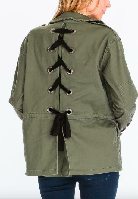 Lace Up Army Jacket 