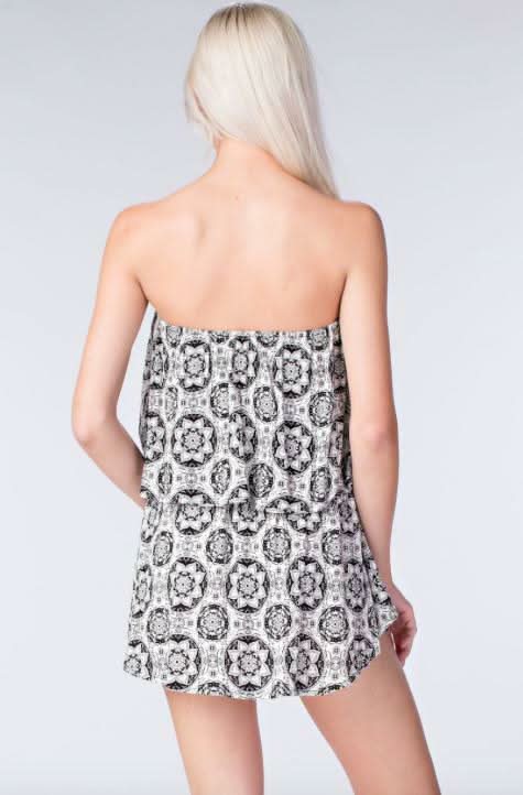 Strapless Overlay Mini Dresses