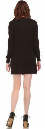 Good Vibes Black Lace Up Dress -  BohoPink