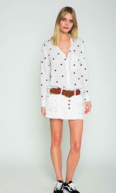 White Star Print Shirt