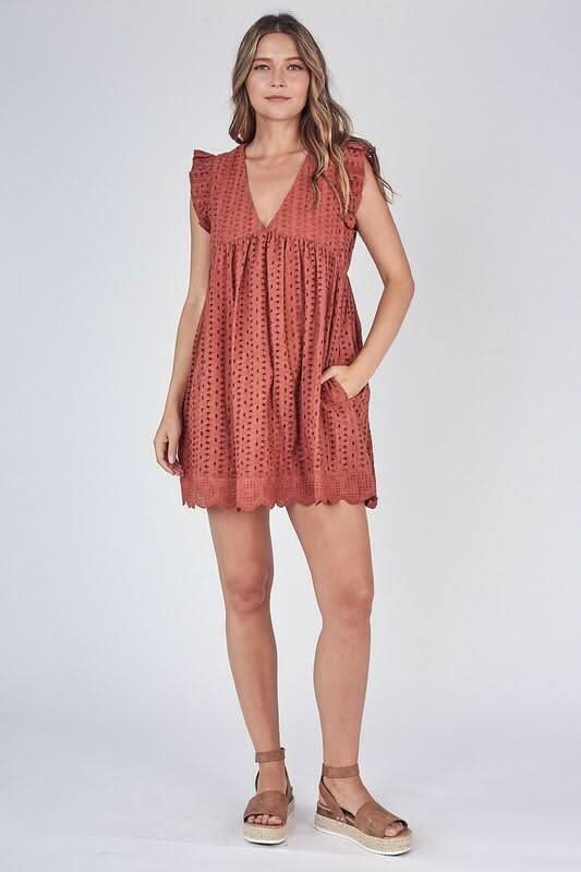 Brick Romper Dress