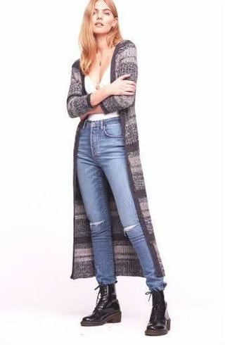 Free People Black Cozy Up Cardigan Dress - Ourtfit View