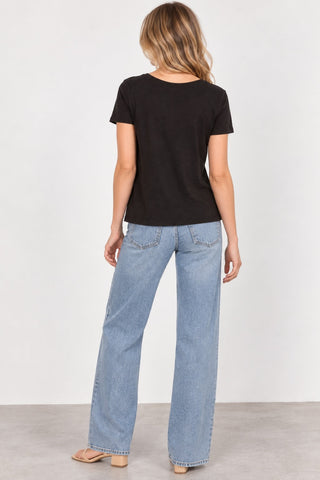 Tempt Me Black Tee - Back View