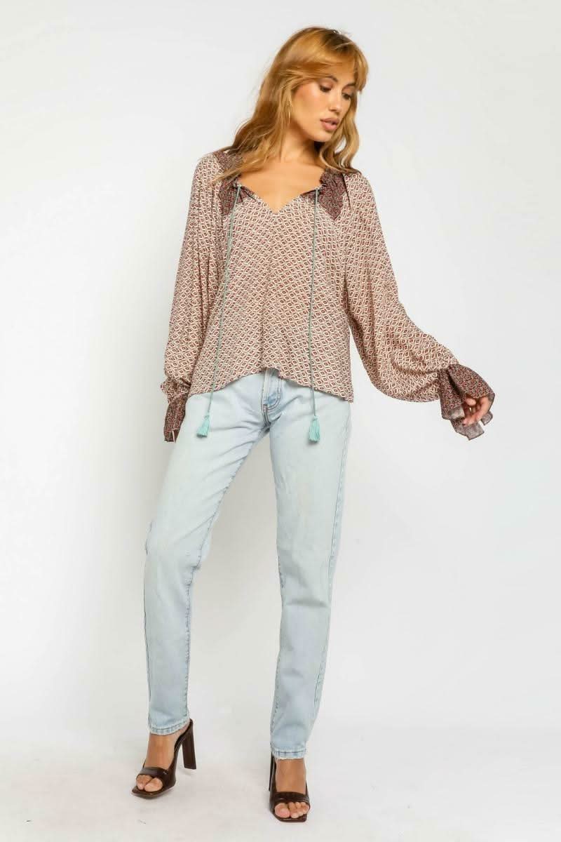 Long Sleeve Boho Tops