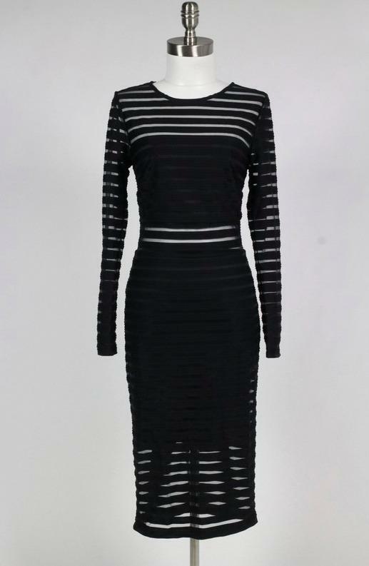 Limitless Shadow Striped Midi Dress -  BohoPink