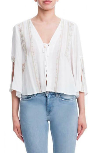 Bella Tie Front Top -  BohoPink
