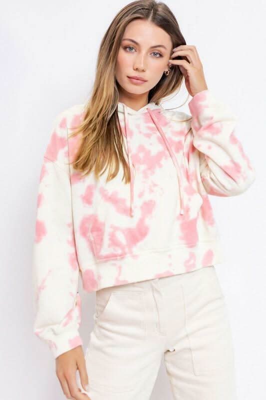 Pink Tie-Dye Hoodie