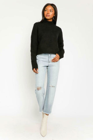 Black Turtleneck Sweater Womens