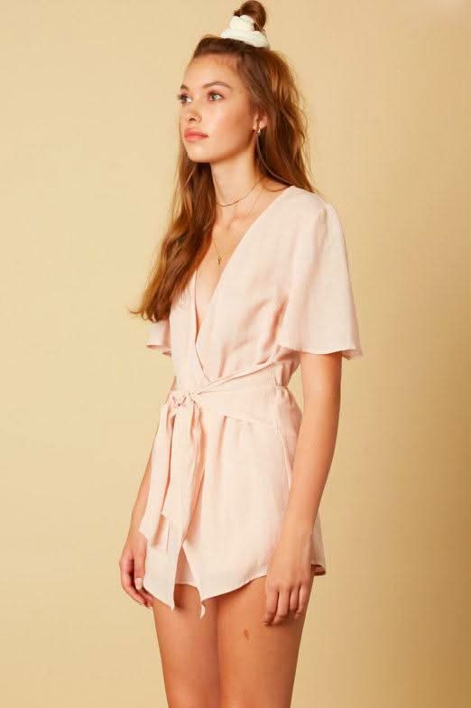Blush Short Sleeve Romper