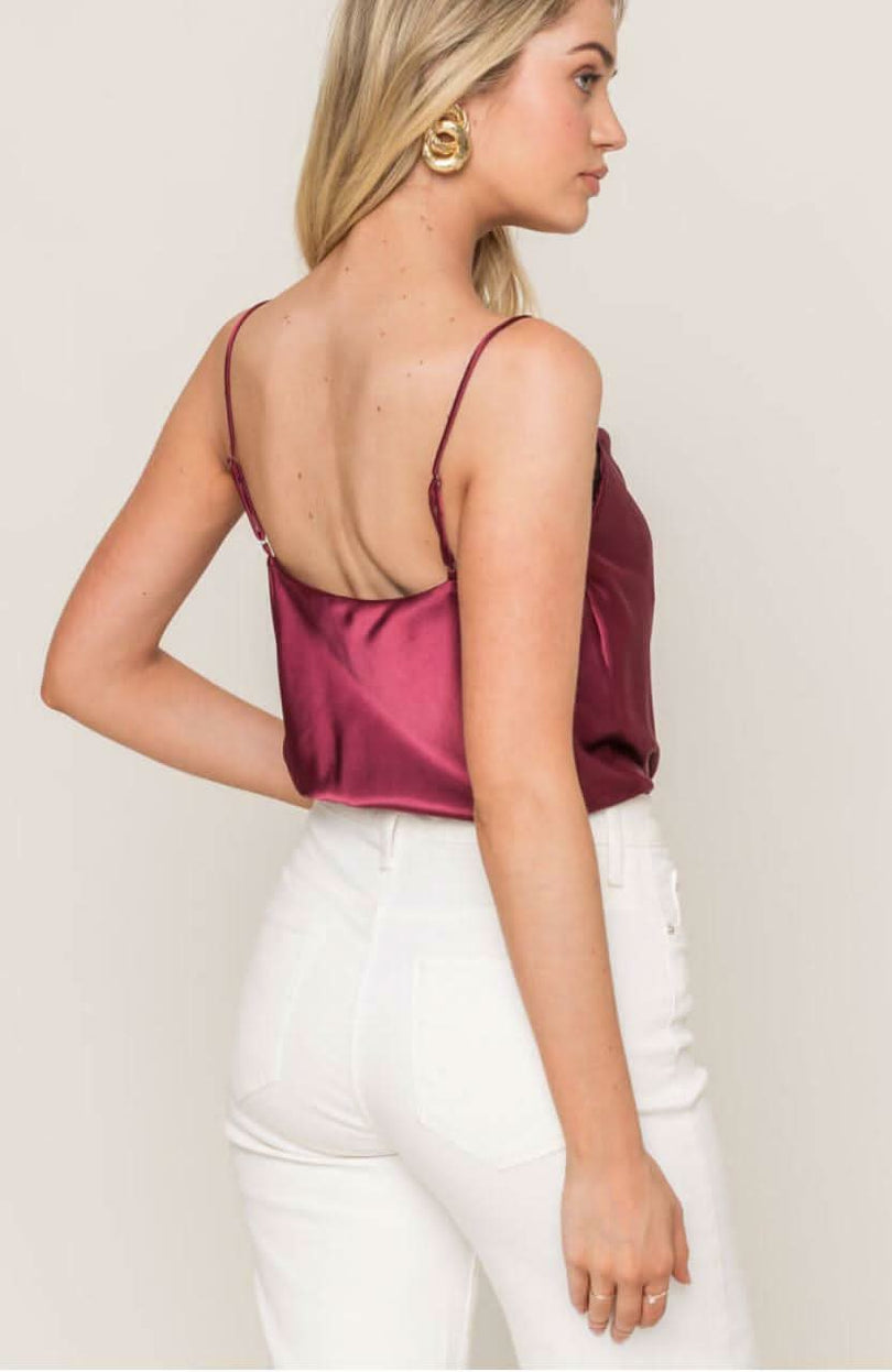 Burgundy Cami Bodysuit