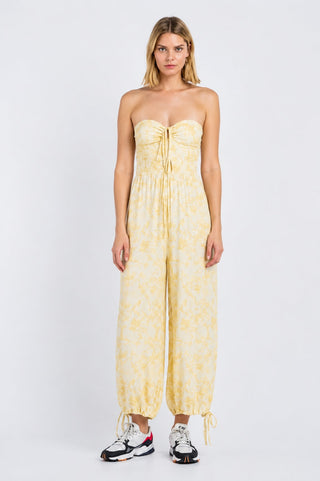 Porto Carra Snake Print Strapless Jumpsuit - Boho Tube Jumpsuit