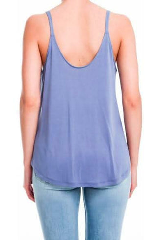Endless Possibilities Blue Surplice Wrap Cami Top - Back View