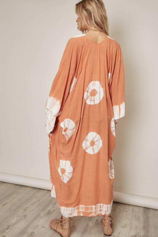 Long Tie-Dye Kimono 