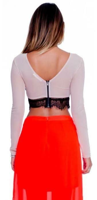 Cute Long Sleeve Crop Tops