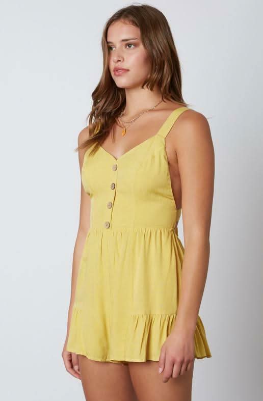 Yellow Ruffle Romper