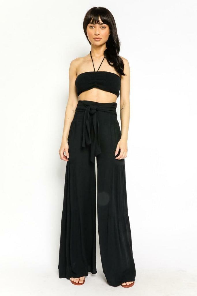 By The Shore Black Two-Piece Jumpsuit -  BohoPink