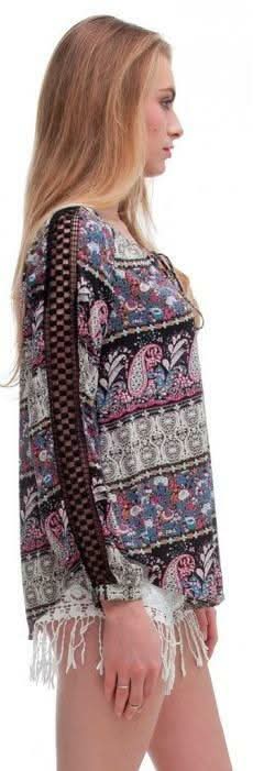 Paisley Print Blouse