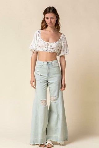 Floral Crop Tops