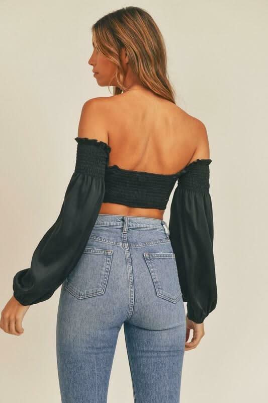 Cute Long Sleeve Crop Top