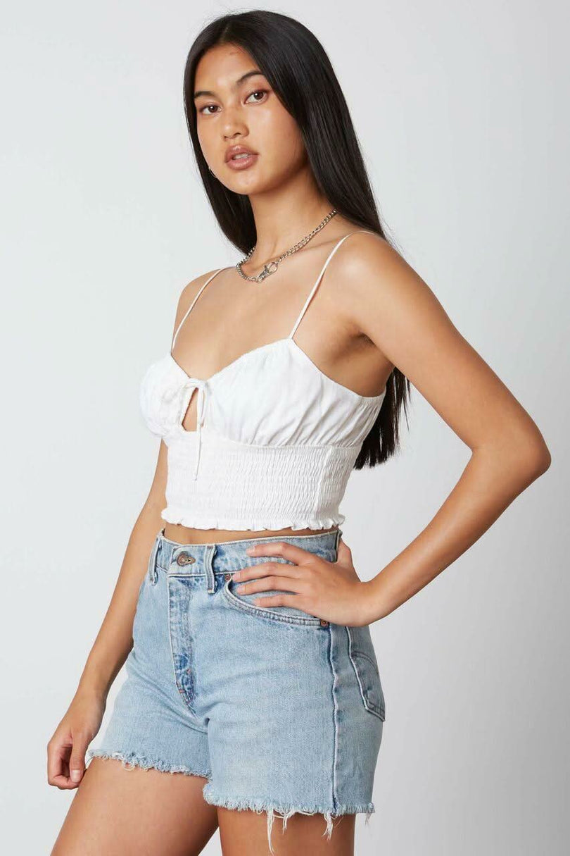 White Cami Crop Top -  BohoPink