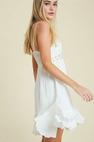 Crochet Lace Mini Dresses