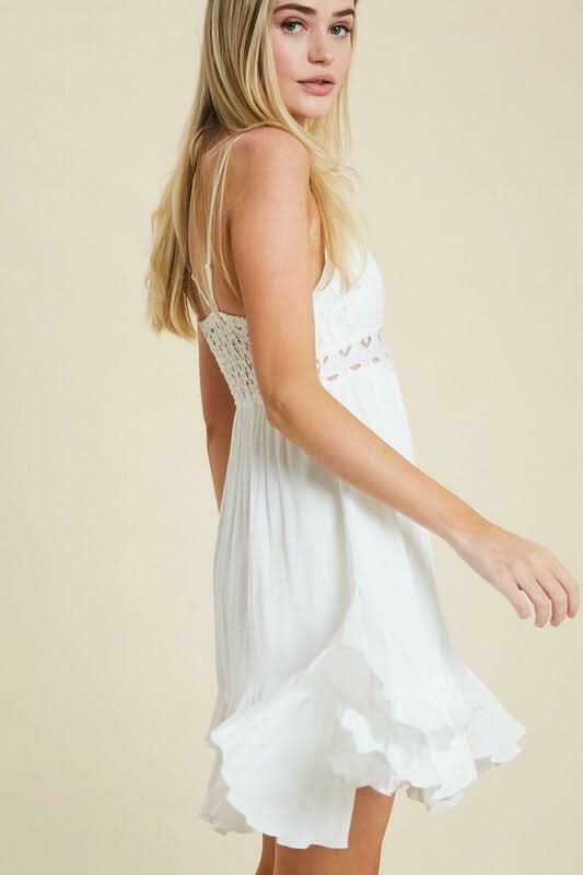 Crochet Lace Mini Dresses