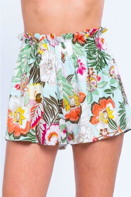 Hit The Beach White Tropical Print Two-Piece Set -  BohoPink
