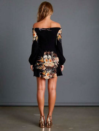 Cute Floral Long-Sleeve Dress