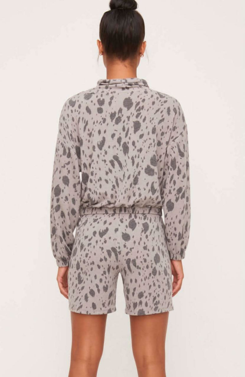Just Chill Grey Leopard Print Set -  BohoPink