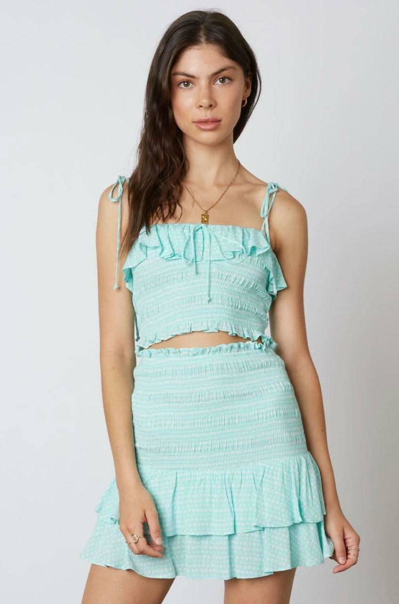 Aqua Two-Piece Dress Set