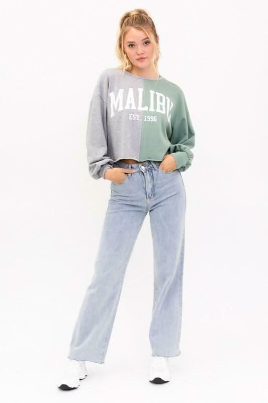 Malibu Cropped Sweatshirt