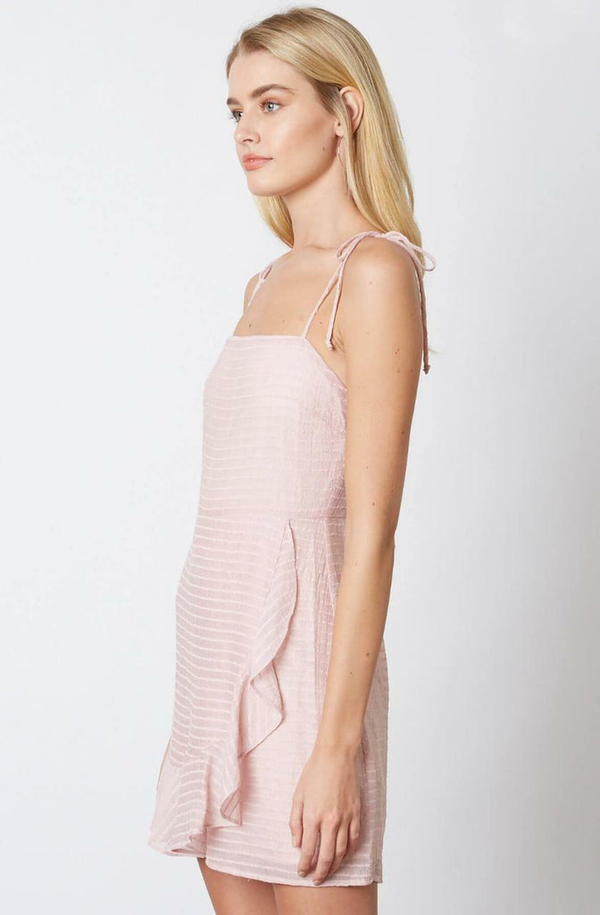 Pink Ruffled Cami Mini Dress 