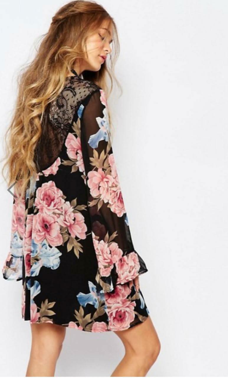 Floral Long Sleeve Dresses