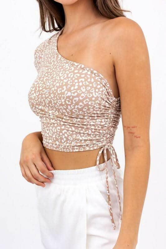  One-Shoulder Crop Tops