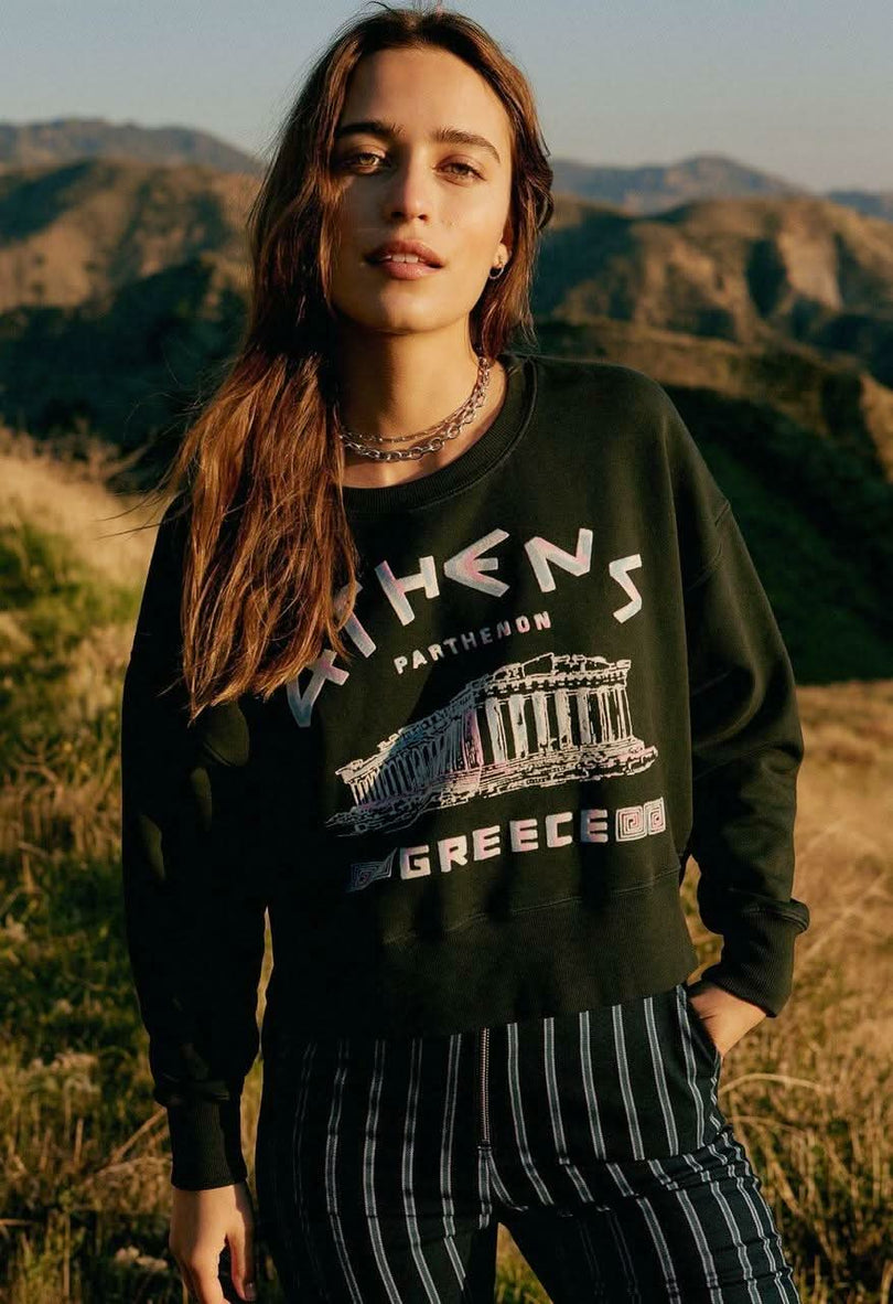 Athens Cropped Sweatshirt