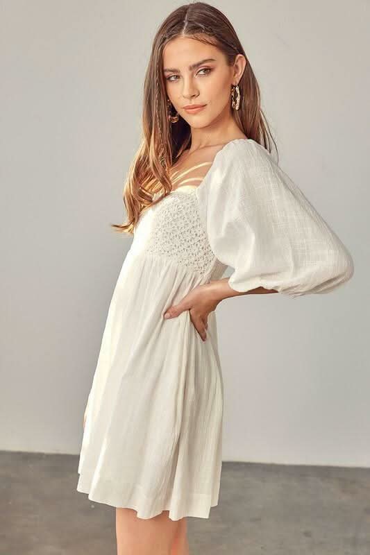Puff Sleeve Mini Dresses