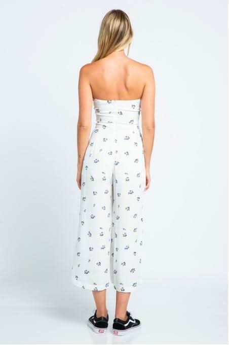White Floral Jumpsuits