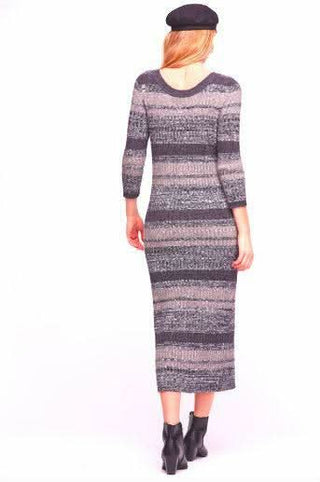 Free People Black Cozy Up Cardigan Dress -  Back View