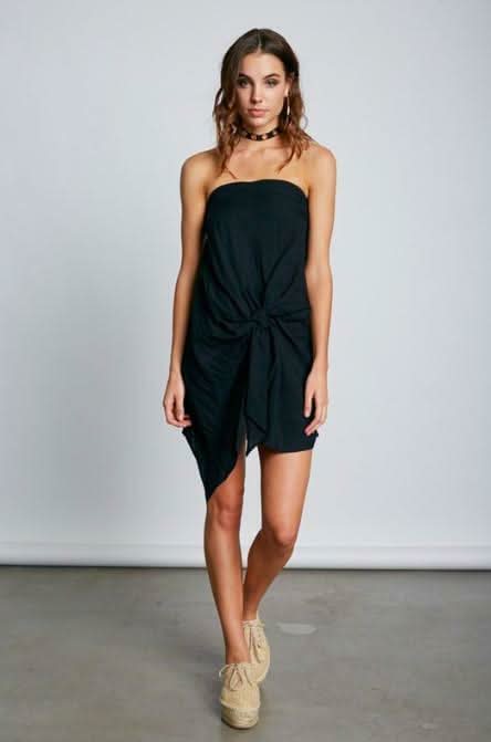Black Strapless Coverup Dress 