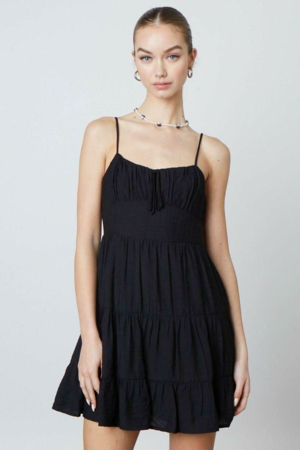 Cotton Candy LA Mademoiselle Black Babydoll Mini Dress - Size M