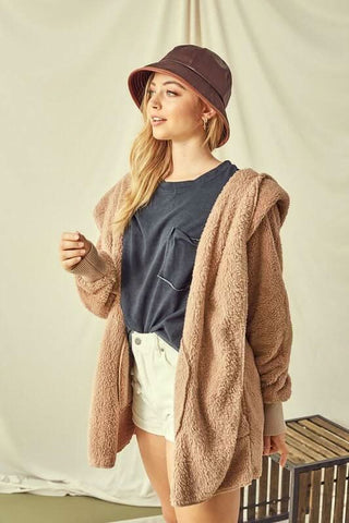 Mink Faux Fur Hoodie Jacket 