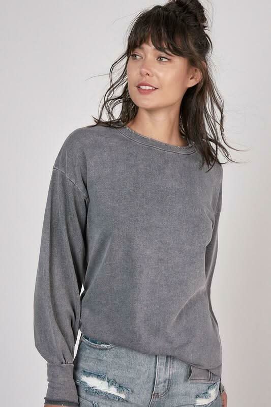Before You Go Grey Pullover Sweatshirt -  BohoPink