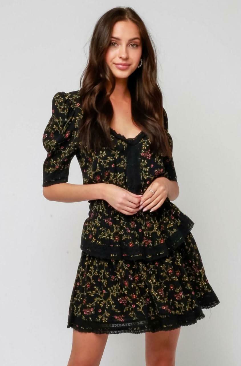 cute black floral dress FINAL SALE