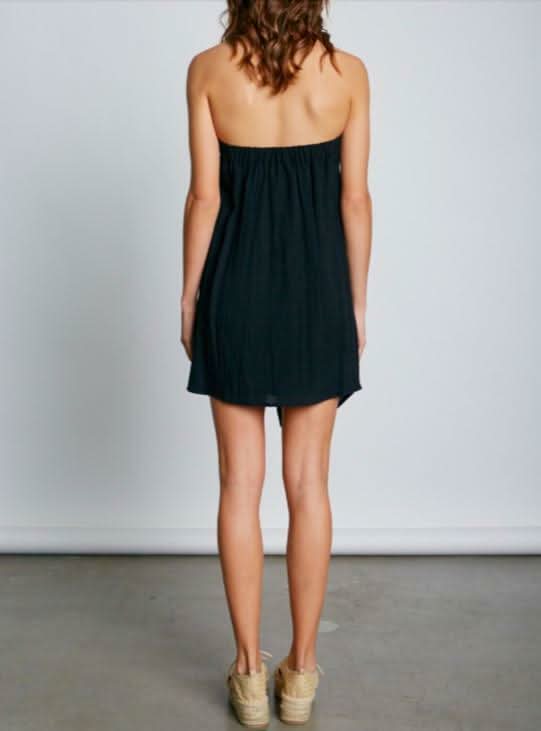Black Strapless Vacation Dress 